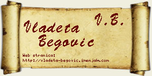 Vladeta Begović vizit kartica